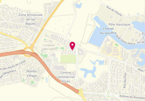 Plan de Pharmacie Durand Bobo, Avenue des Alizes, 66140 Canet-en-Roussillon