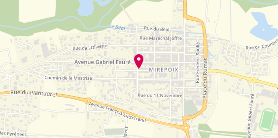 Plan de Pharmacie de la Porte d'Aval, 13 Cour du Maréchal de Mirepoix, 09500 Mirepoix