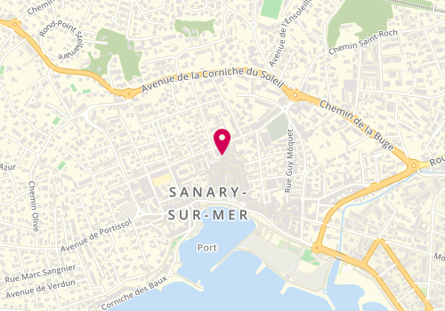 Plan de Pharmacie de la Poste, Place Chanoine Arnaldy, 83110 Sanary-sur-Mer