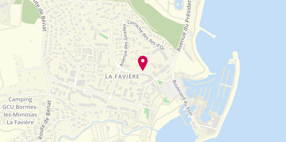 Plan de Pharmacie de la Favière, 504 Boulevard de la Plage, 83230 Bormes-les-Mimosas