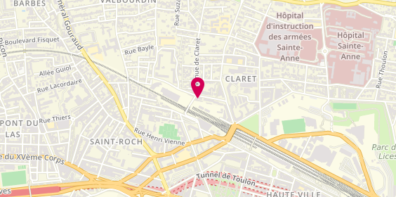 Plan de Pharmacie de Claret, 256 Avenue de Claret, 83000 Toulon