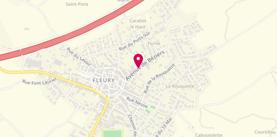 Plan de Pharmacie Fleury d'Aude, 16 Bis Avenue Béziers, 11560 Fleury D'aude