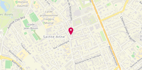 Plan de Pharmacie Sainte Anne, 424 Avenue de Mazargues, 13008 Marseille