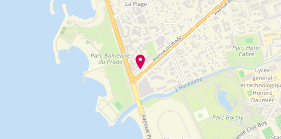 Plan de Pharmacie Prado David Plage, 614 Avenue du Prado, 13008 Marseille
