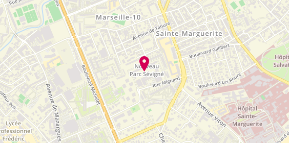 Plan de Pharmacie Sevigne, Centre Medical Sévigné
Rue Rabutin Chantal, 13009 Marseille