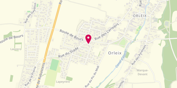 Plan de Pharmacie d'Orleix, 1 Rue des Mesanges, 65800 Orleix