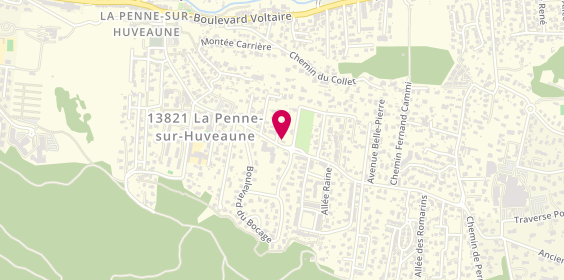 Plan de Alphega Pharmacie, 67 Boulevard Jean Jacques Rousseau, 13821 La Penne-sur-Huveaune