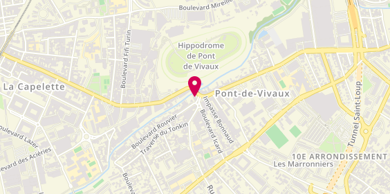 Plan de Pharmacie Pont de Vivaux, 4 Boulevard de Pont de Vivaux, 13010 Marseille