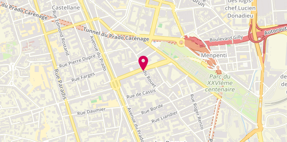 Plan de SELAS Rjm, 100 Rue du Rouet, 13008 Marseille