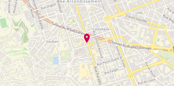 Plan de Pharmacie Melizan, 216 Rue Paradis, 13006 Marseille