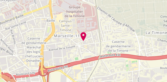 Plan de Pharmacie de la Timone, 30 32 Rue d'Algesiras
97 Avenue de la Timone, 13010 Marseille