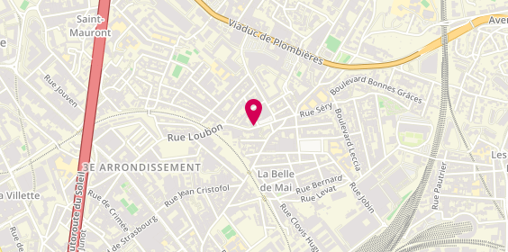 Plan de Pharmacie du Théatre, 117 Rue Loubon, 13003 Marseille