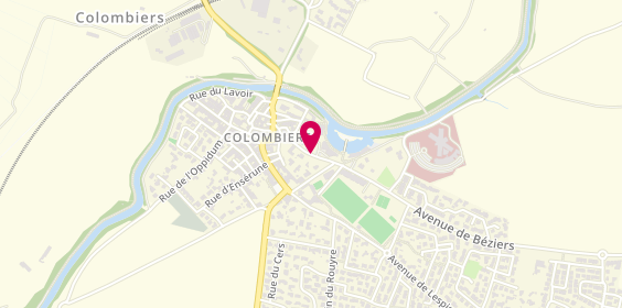 Plan de Pharmacie la Domitienne, Avenue de Beziers, 34440 Colombiers
