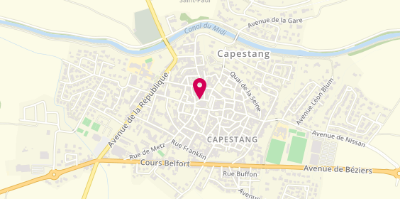 Plan de Pharmacie de Capestang, 6 Rue Jean Jaures, 34310 Capestang