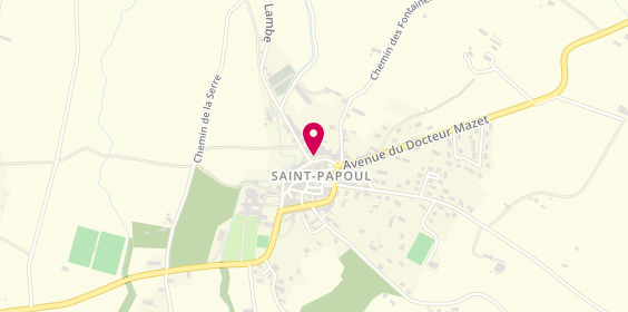 Plan de Pharmacie Saint Papoul, 17 Rue de l'Ourmetto, 11400 Saint-Papoul