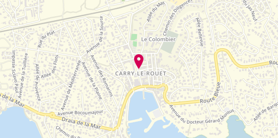 Plan de Aprium Pharmacie, 22 avenue Aristide Briand, 13620 Carry-le-Rouet