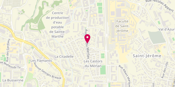 Plan de Pharmacie du Merlan, 38 Avenue du Merlan, 13014 Marseille