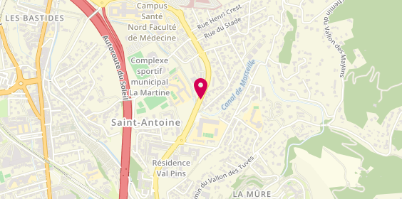Plan de Pharmacie du Bosphore, 44 Boulevard du Bosphore, 13015 Marseille