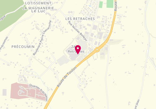 Plan de Pharmacie de la Retrache, Route de Toulon, 83340 Le Luc