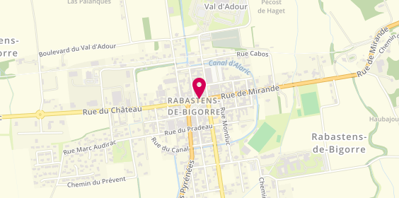 Plan de Pharmacie Berdoues Francois, 41 Place Centrale, 65140 Rabastens-de-Bigorre