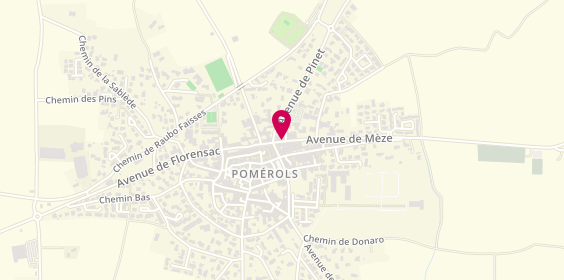 Plan de Pharmacie Chammas, 9 Route de Meze, 34810 Pomérols