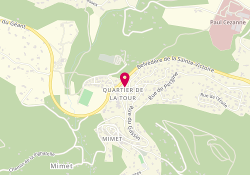 Plan de Pharmacie Habert, Qrt Tour Ctr Med des Ecol
98 Rue Balotesti, 13105 Mimet