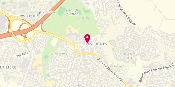 Plan de Pharmacie des Pins, Residence Les Pins
21 Avenue des Salyens, 13747 Vitrolles