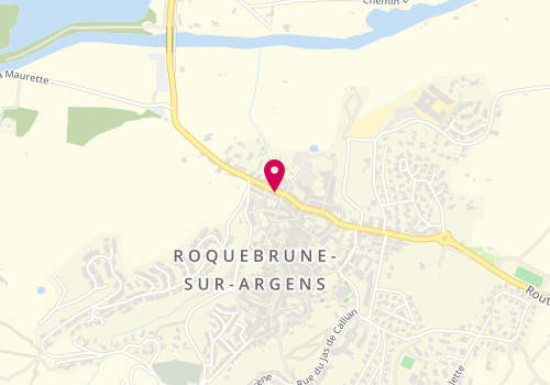 Plan de Pharmacie du Rocher, 17 Avenue General de Gaulle, 83520 Roquebrune-sur-Argens