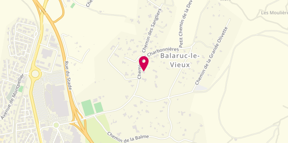 Plan de La Grande Pharmacie Balaruc, 2 Chemin des Charbonnieres Route Nationale 300, 34540 Balaruc-le-Vieux