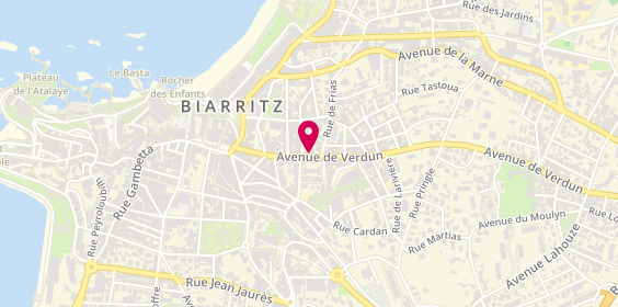 Plan de Pharmacie de Verdun, 25 Avenue de Verdun, 64200 Biarritz