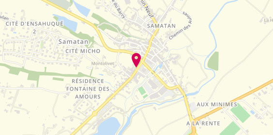 Plan de Pharmacie Roumiguié, 11 Place des Cordeliers, 32130 Samatan
