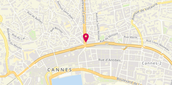 Plan de Pharmacie du Pont Carnot, 2 Boulevard Carnot, 06400 Cannes