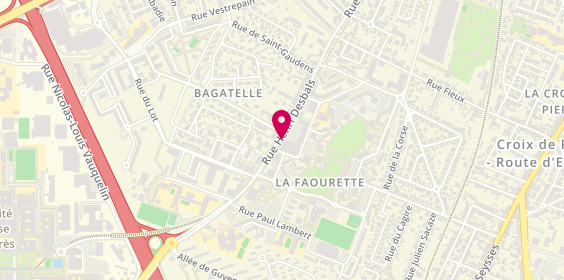 Plan de Pharmacie de la Faourette, 134 Rue Henri Desbals, 31100 Toulouse
