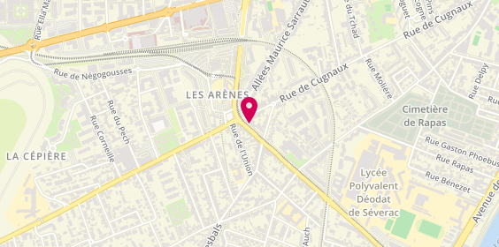 Plan de Pharmacie des Arènes, 150 Boulevard Déodat de Sévérac, 31300 Toulouse