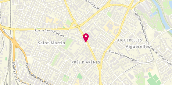 Plan de Pharmacie Cluzel, 128 avenue de Palavas, 34070 Montpellier