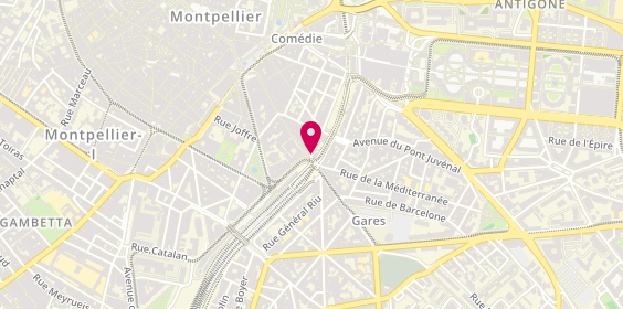 Plan de Pharmacie de la Gare, 2 Rue Sérane, 34000 Montpellier