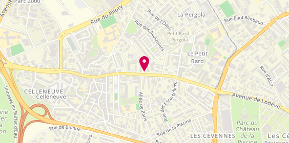 Plan de Pharmacie de l'Olivier, 236 avenue de Lodeve, 34080 Montpellier