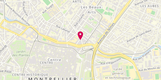 Plan de Pharmacien Giphar, 11 Rue Proudhon, 34090 Montpellier