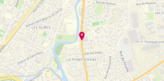 Plan de Pharmacie Rimbaud Pompignane, 1376 Avenue de la Pompignane, 34000 Montpellier