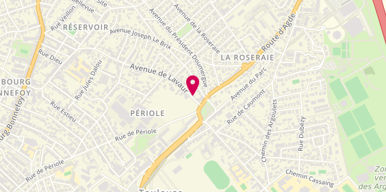 Plan de Pharmacie de la Roseraie, 129 Avenue de Lavaur, 31500 Toulouse