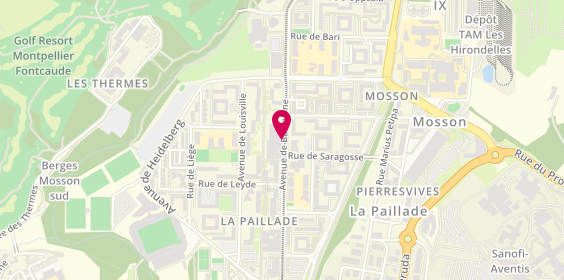 Plan de Pharmacie du Grand Mail, 505 Avenue de Barcelone, 34080 Montpellier