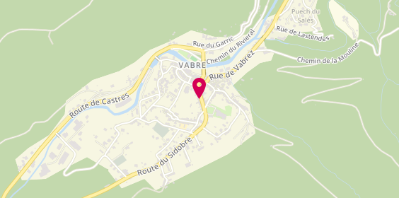 Plan de Pharmacie de Vabre, 12 Rue Célina Marc, 81330 Vabre