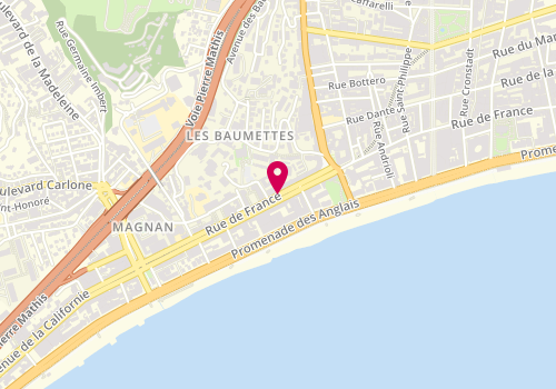 Plan de Pharmacie des Baumettes, 134 Rue de France, 06000 Nice