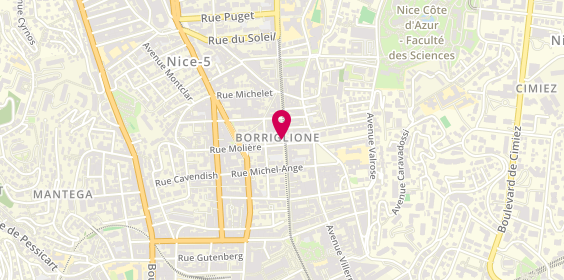 Plan de Pharmacie Borriglione, 25 Avenue Borriglione, 06100 Nice