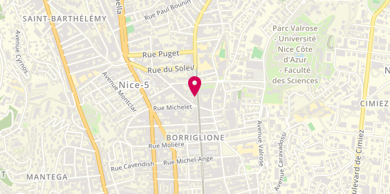 Plan de Pharmacie Saint Barthelemy, 51 Avenue Borriglione, 06100 Nice