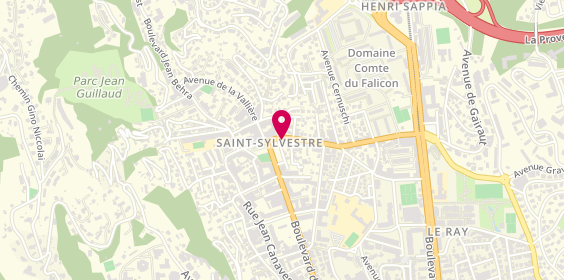 Plan de Pharmacie l'APOTHEQK du Square Goiran, 19 Avenue Saint Sylvestre, 06100 Nice