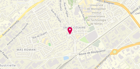 Plan de Pharmacie de Saint Cesaire, 16 place du Griffe, 30900 Nîmes