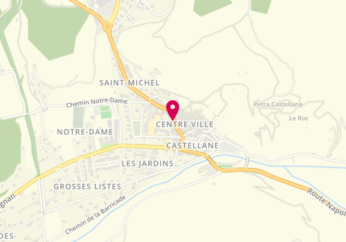 Plan de Pharmacie de Castellane, 18 Route Nationale, 04120 Castellane