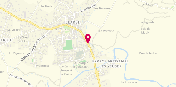 Plan de Pharmacie Donati, 213 Avenue de Montpellier, 34270 Claret