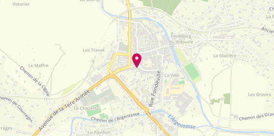Plan de Pharmacie Centrale, 16 place de la Canourgue, 30170 Saint-Hippolyte-du-Fort